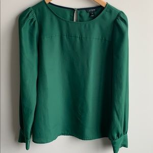Green J. Crew blouse